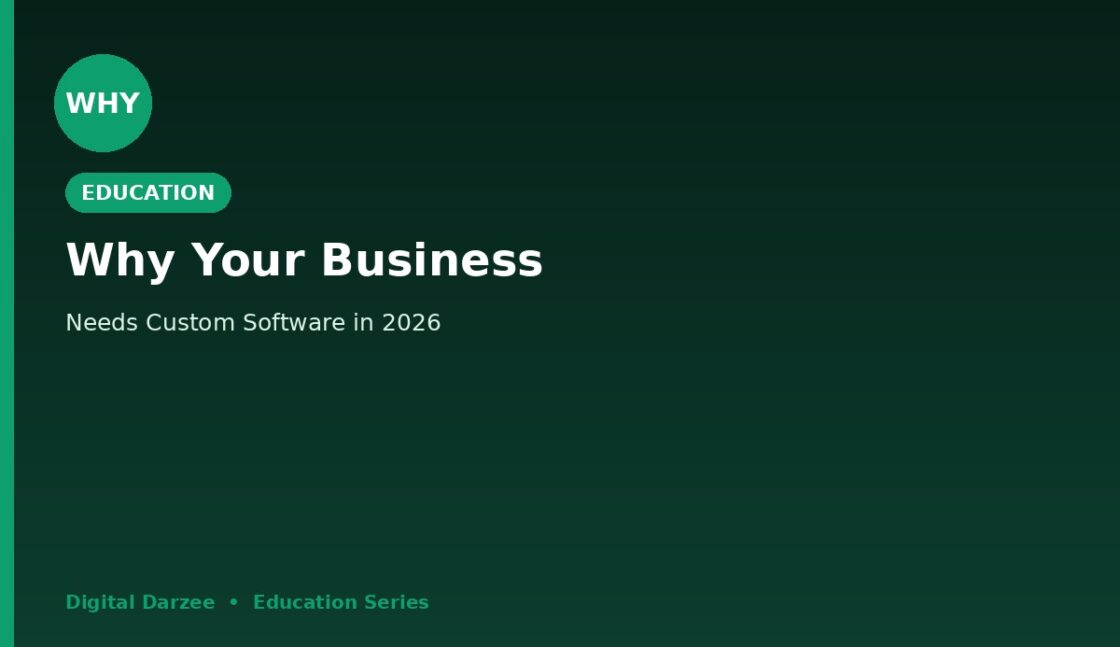 Why Your Business Needs Custom Software — Real Benefits Explained | Digital Darzee