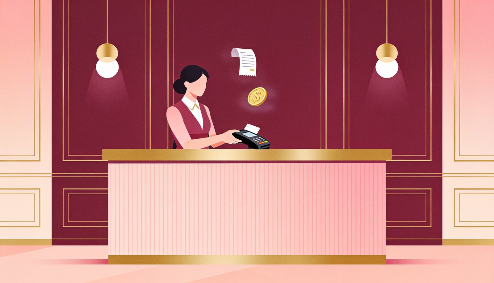 Salon front counter billing and payment processing