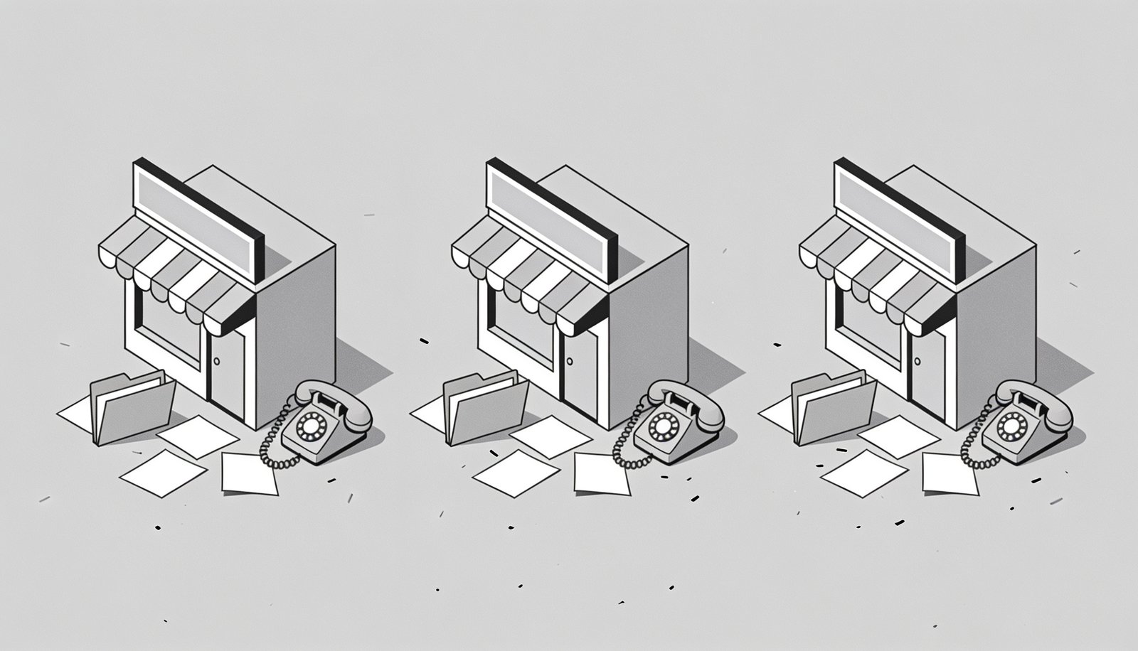 Disconnected retail branches with scattered paper HR records