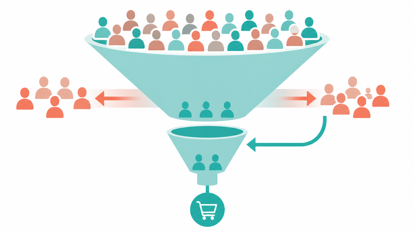Retargeting ads bringing dropped-off visitors back into a second conversion funnel